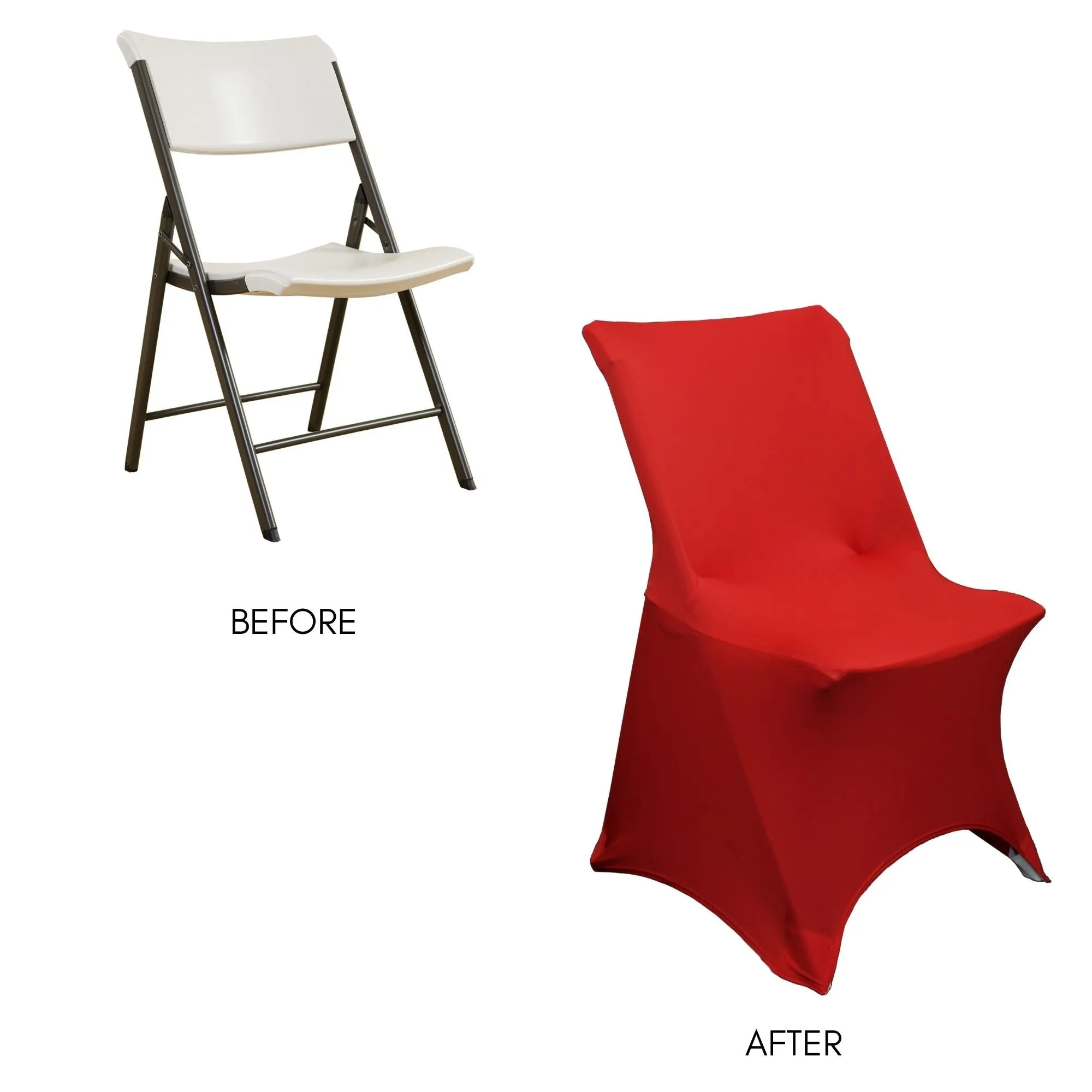 Stretch Spandex Lifetime Folding Chair Cover Red