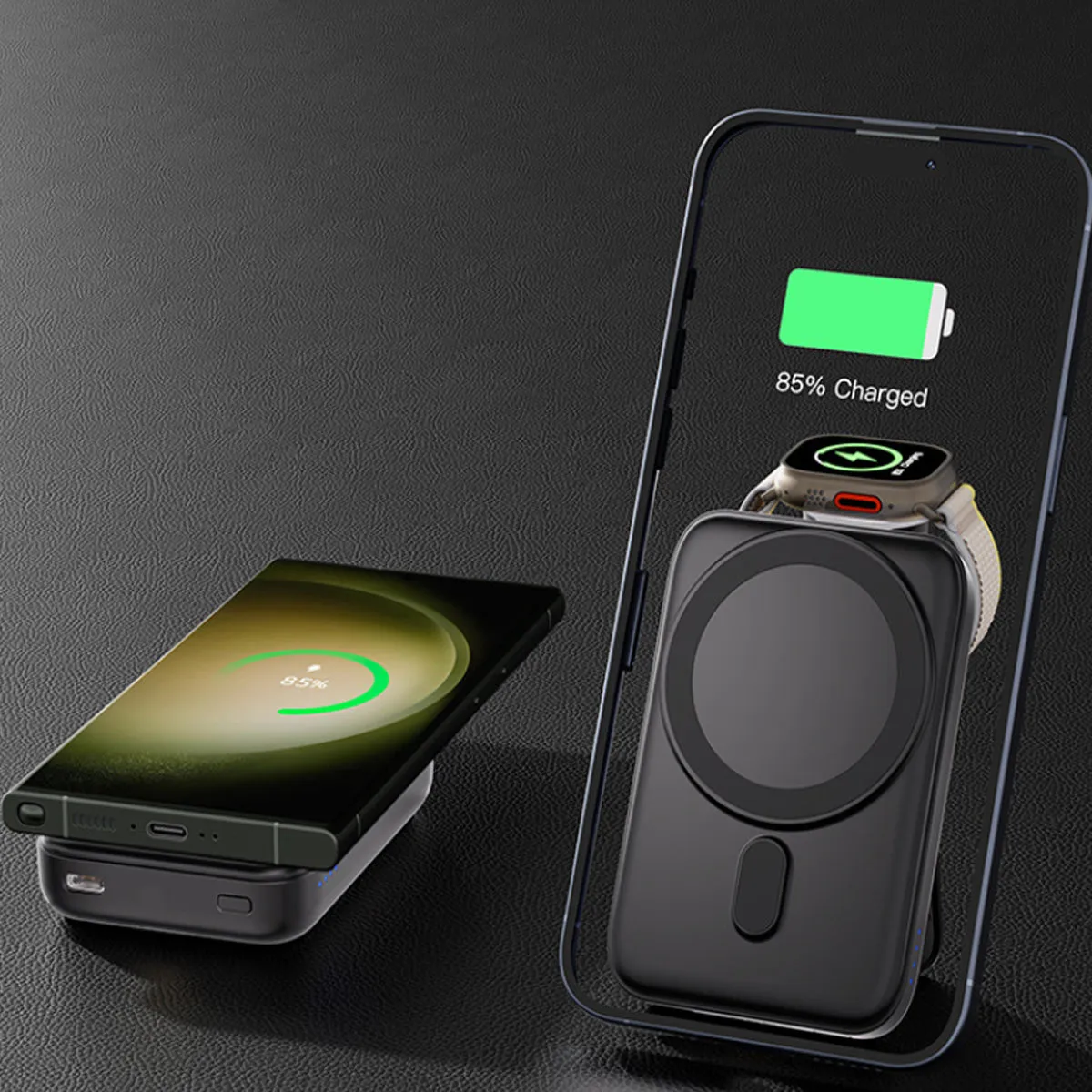 Super Fast Multifunctional Ultra 3 in 1 Magnetic Wireless Power Bank