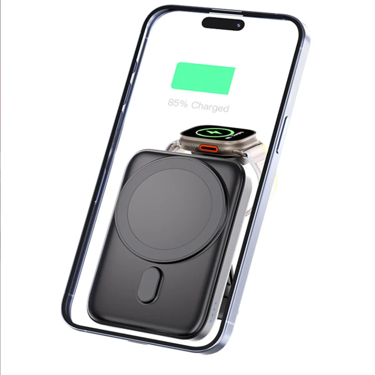 Super Fast Multifunctional Ultra 3 in 1 Magnetic Wireless Power Bank