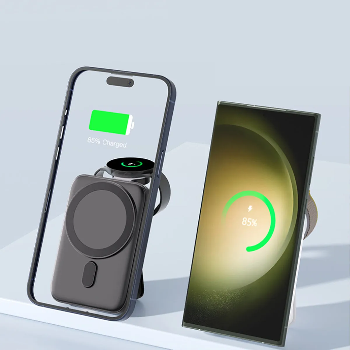 Super Fast Multifunctional Ultra 3 in 1 Magnetic Wireless Power Bank
