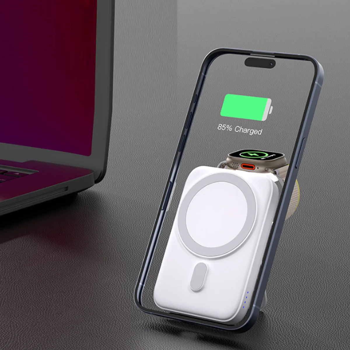 Super Fast Multifunctional Ultra 3 in 1 Magnetic Wireless Power Bank