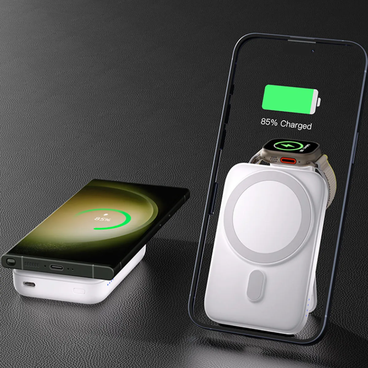 Super Fast Multifunctional Ultra 3 in 1 Magnetic Wireless Power Bank