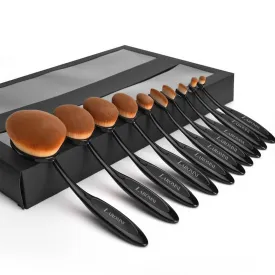 VYSN 10-PCS Oval-Shaped Makeup Brush Set
