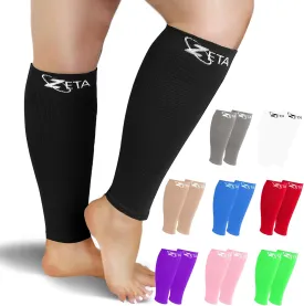 Zeta Wear Plus Size Leg Sleeve Support Socks - Wide Compression, Women, Amazing Fit, 1 Pair